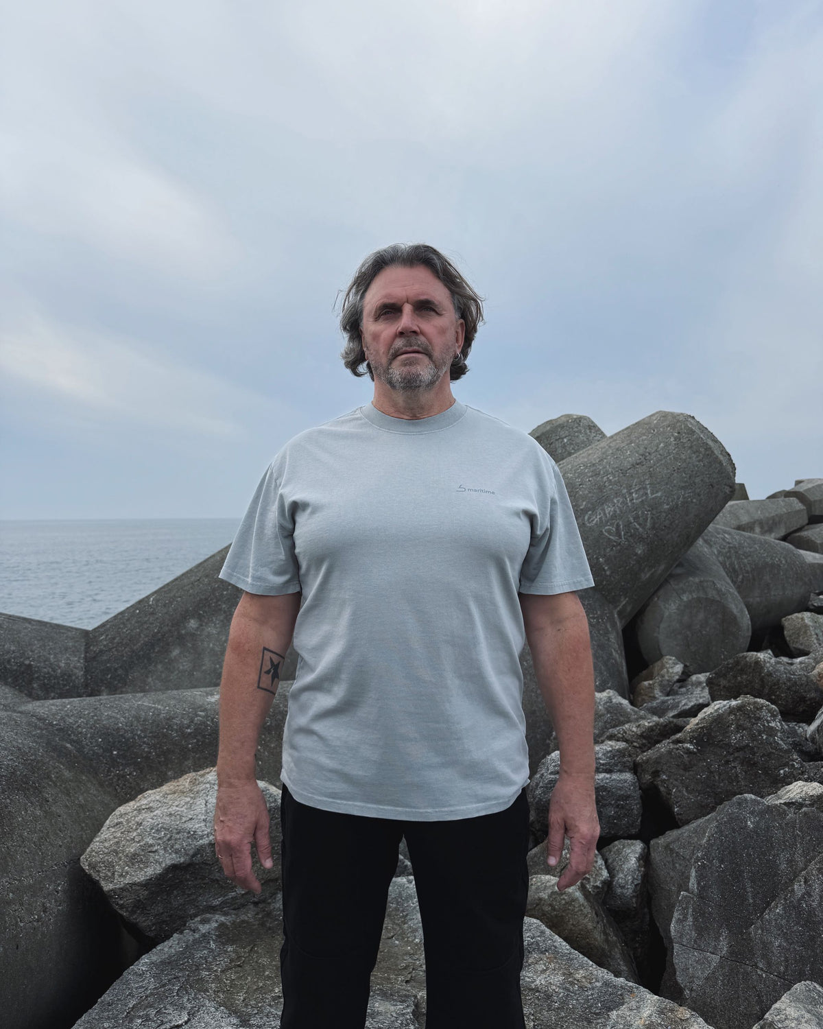 North Sea Swell Heavy T-shirt – heavyweight seafarer t-shirt, view 8 – Worldwide Nation