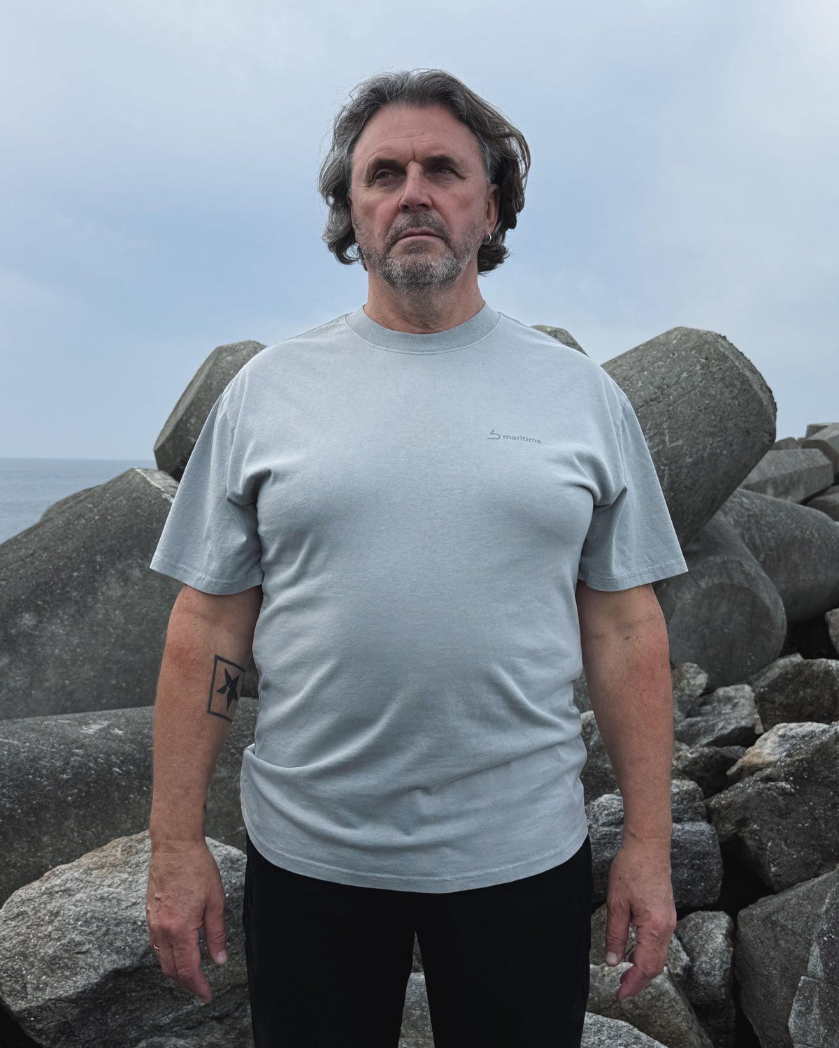 North Sea Swell Heavy T-shirt – heavyweight seafarer t-shirt, view 11 – Worldwide Nation
