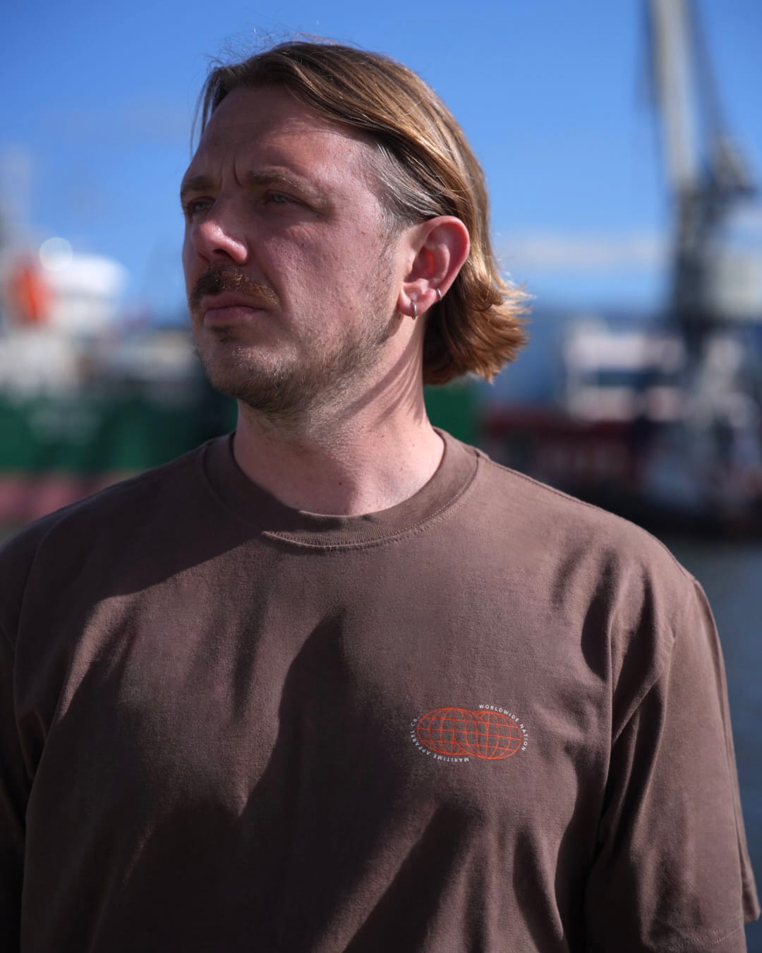 No Days Off T-shirt – heavyweight seafarer t-shirt, view 7 – Worldwide Nation