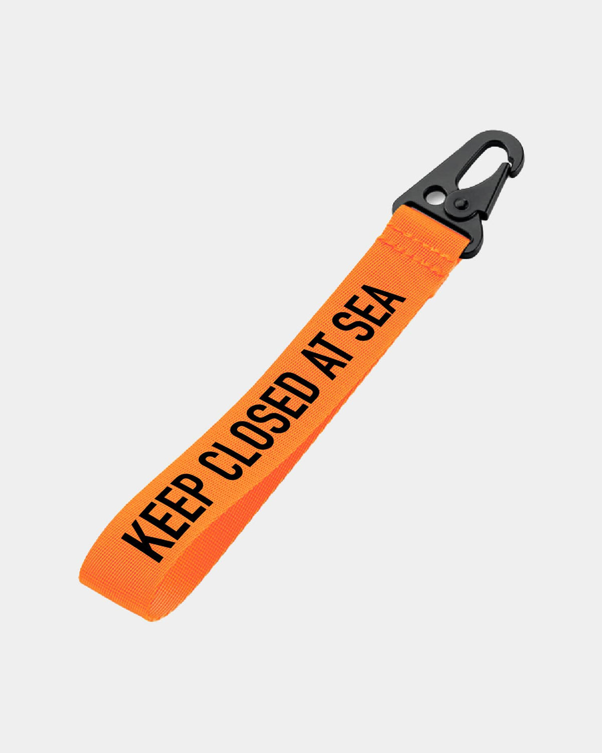 Keep Closed at Sea Key Clip – Orange – seafarer crew merchandise, view 2 – Worldwide Nation